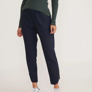 Small Marine Layer Dark Blue Allison Respun Pull On Ankle Pants with Pockets